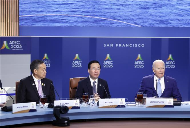 Chủ tịch nước Võ Văn Thưởng dự Đối thoại giữa các Nhà lãnh đạo APEC với khách mời